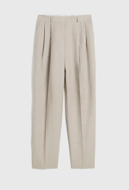 Toteme Double-Pleated Tailored Trousers Sand