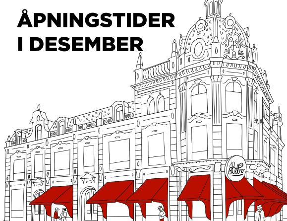 Åpningstider i desember