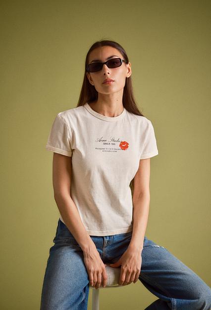 Acne Studios Logo T-Shirt Pearl Grey FN-WN-TSHI000734