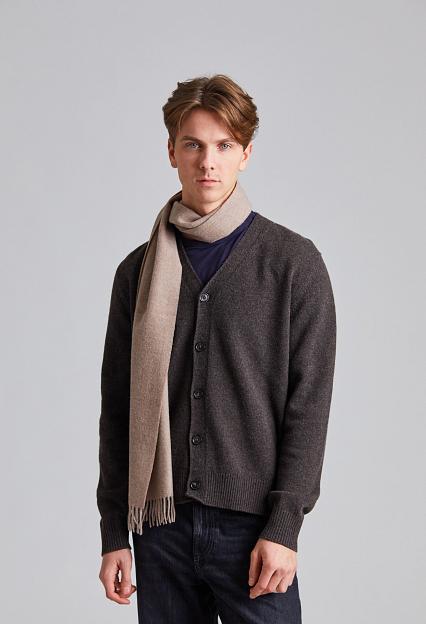 Amanda Christensen Classic Woven Scarf in Plain Melange Beige