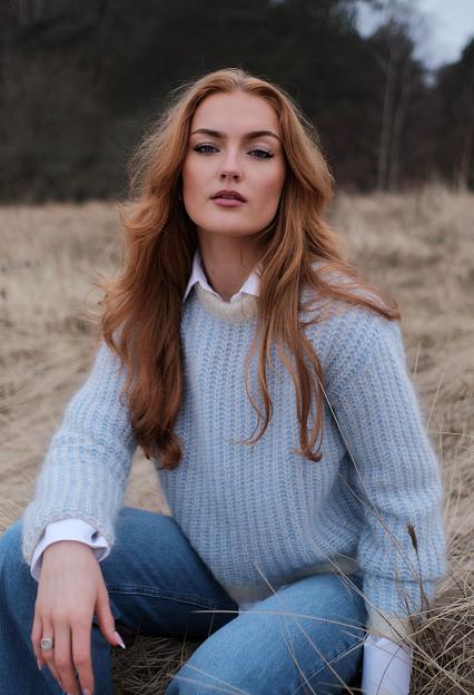 Arnie Says Lane Brioche Sweater Lt Blue