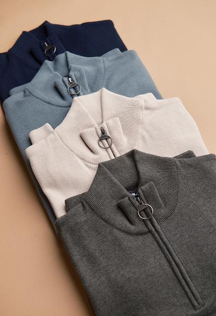 Barbour Cotton Half Zip Dk Olive