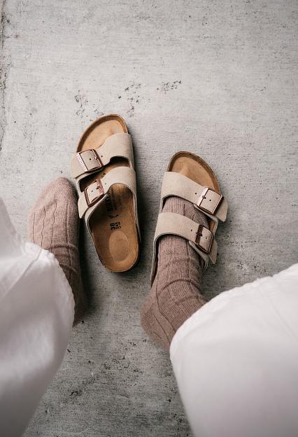 Birkenstock arizona sandal farge taupe dame 