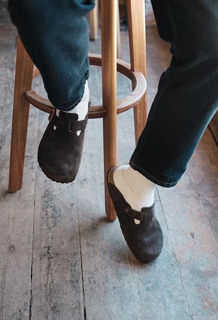 Birkenstock Boston Suede SFB Mocca