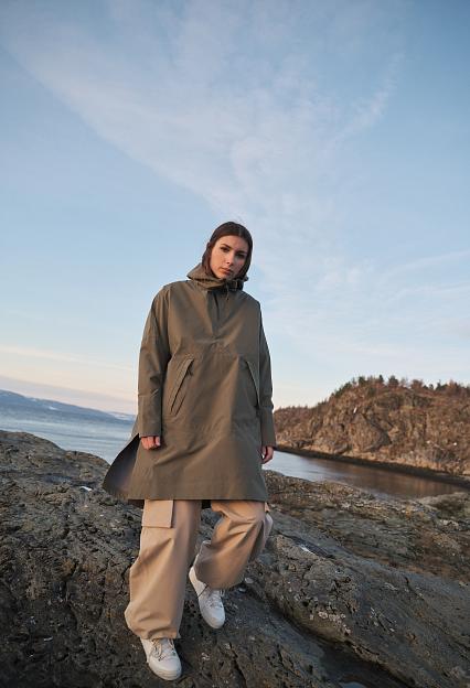 Aalesund Regnponcho Dusty Green