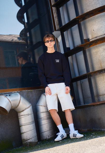 Drôle de Monsieur Le Sweatshirt Slogan Black