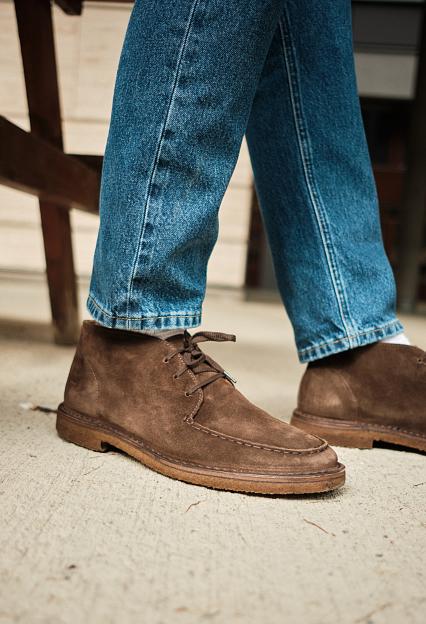 Drakes Crosby Moc Toe Chukka Dk Brown