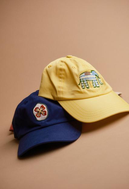 Drakes Petal Flower Baseball Cap Navy