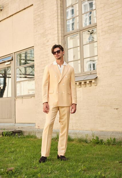 Oscar Jacobson Farris Del S Suit Yellow Sand