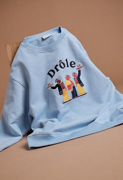 Drôle de Monsieur Le Sweatshirt Crillon Light Blue