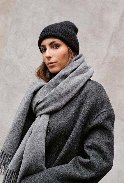 Acne Studios Fringe Wool Scarf FN-UX-SCAR000217 Grey Melange