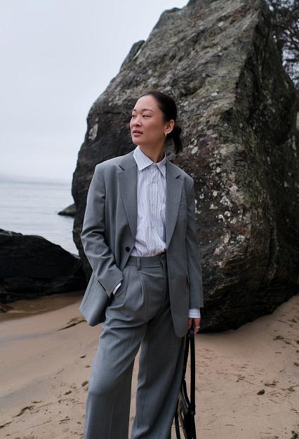 Filippa K Davina Blazer Grey Melange