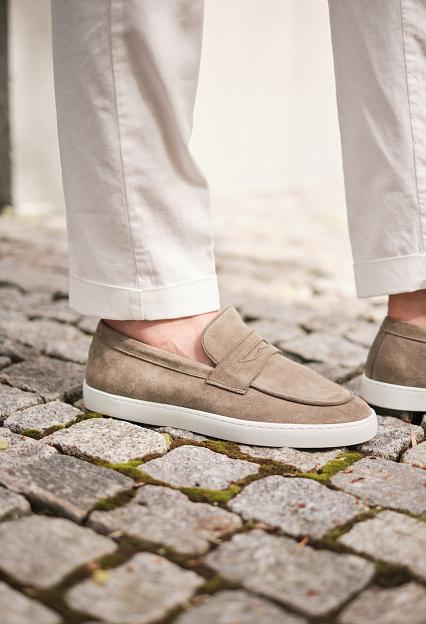 Fliteless Penny Sneaker Olive Suede