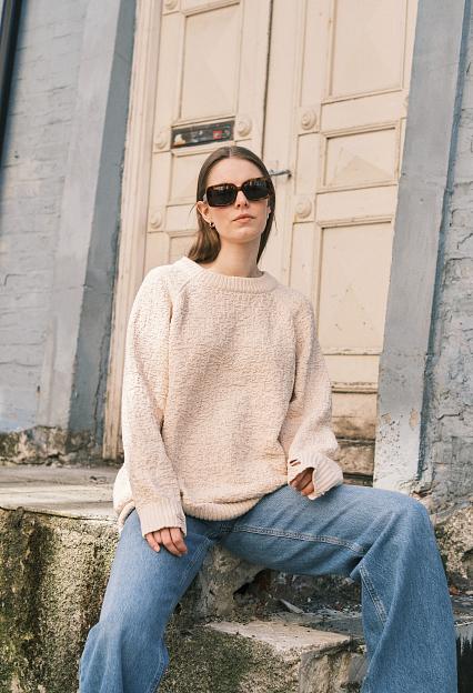 Holzweiler W Lambswool Knit Crew Sand 