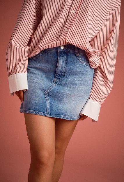 Holzweiler Denim Mini Skirt Lt Blue