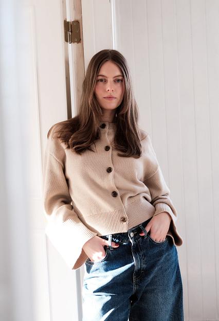 Julie Josephine Wide Sleeve Cardigan Soft Sand