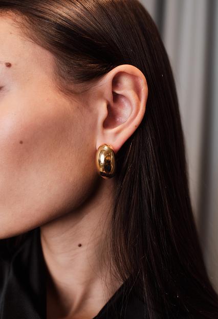 Maria Black Tryvann Dome Earring Gold Pair