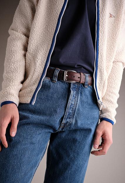 Molebo Croco Belt Brown