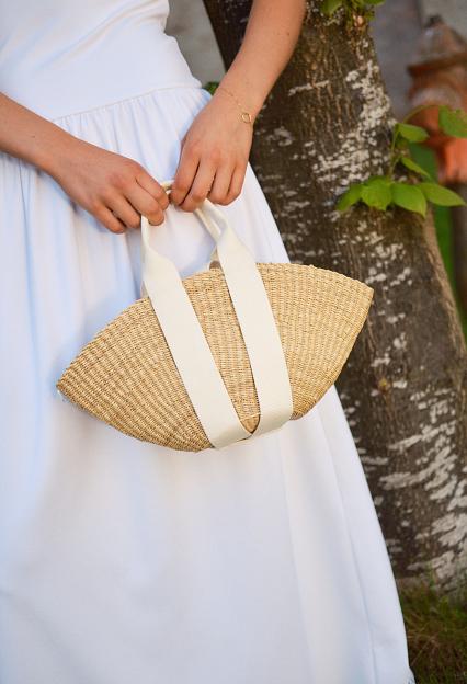 MUUN Mini Sophie Ecru Handle Ecru Pouch