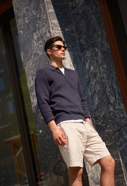 NN07 Hansie LS Navy Melange