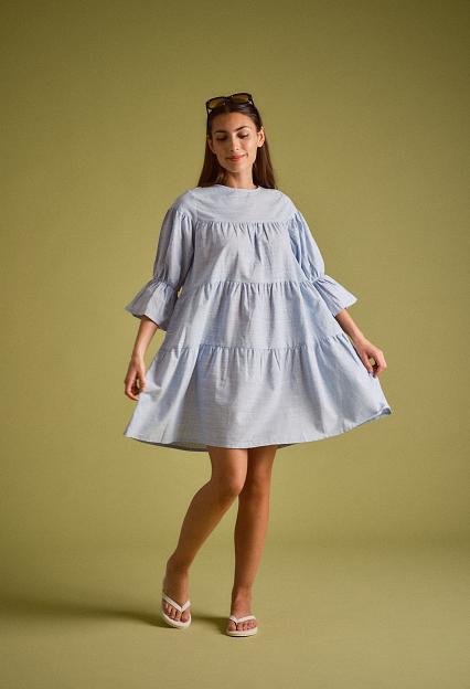 Once Untold Mai Dress Blue Stripe