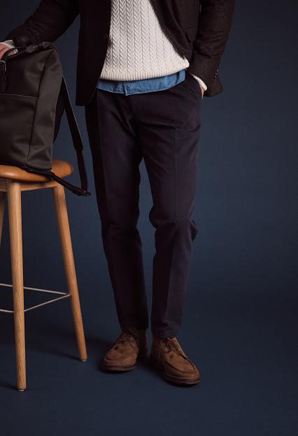 Onesto Parma Pant Brushed Cotton Navy