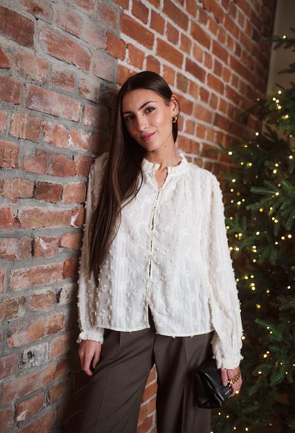 Once Untold Julia LS Blouse Turtledove 