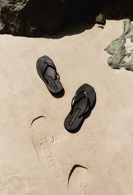 Sleepers Tapered sandaler i svart
