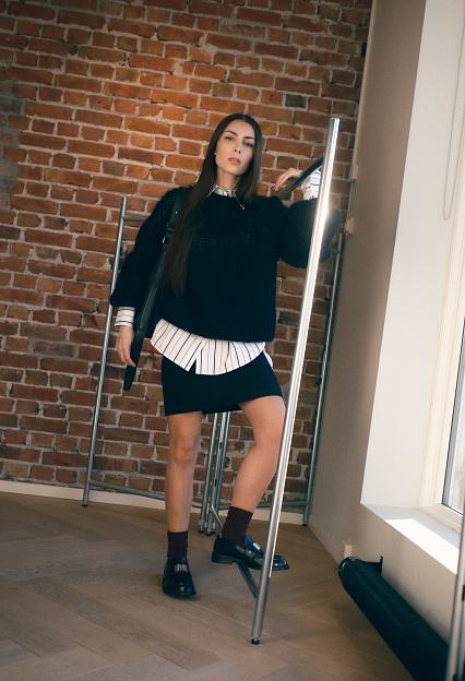 Toteme Crepe Mini Skirt Black
