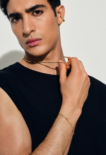 Tom Wood Curb Bracelet Medium Gold