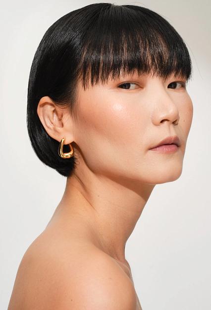 Tom Wood Twist Hoops Gold