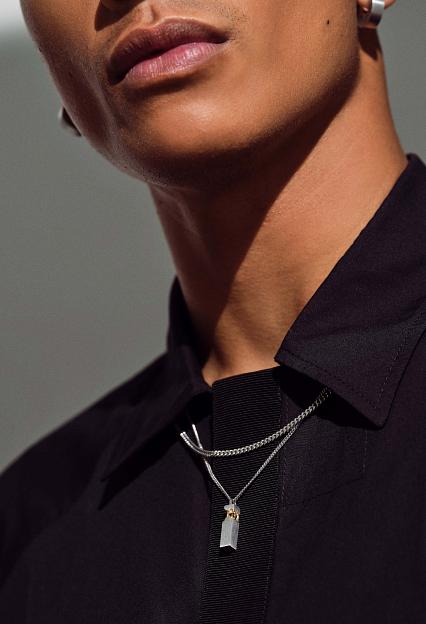 Tom Wood Mined Cube Pendant Black Diamond