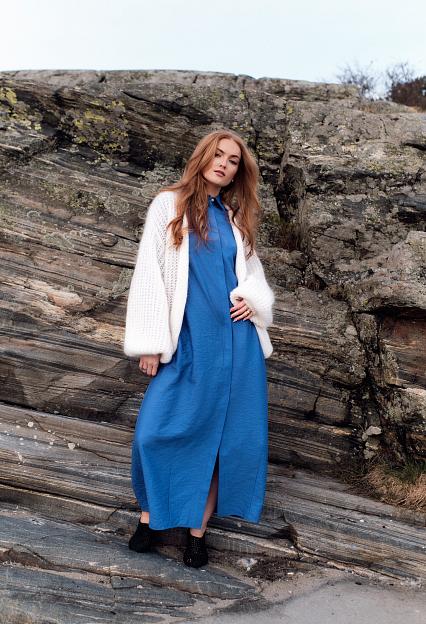 Toteme Parachute Shirtdress Cobalt