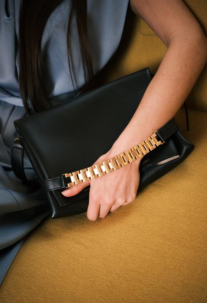 Victoria Beckham Chain Pouch With Strap Black