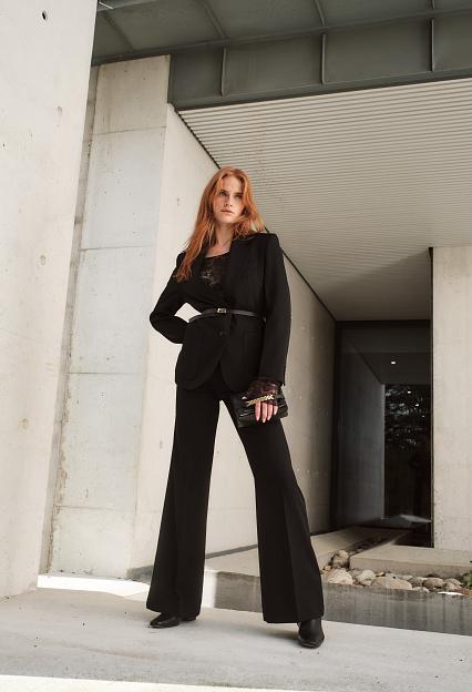 Victoria Beckham Patch Pocket Alina Suit Black