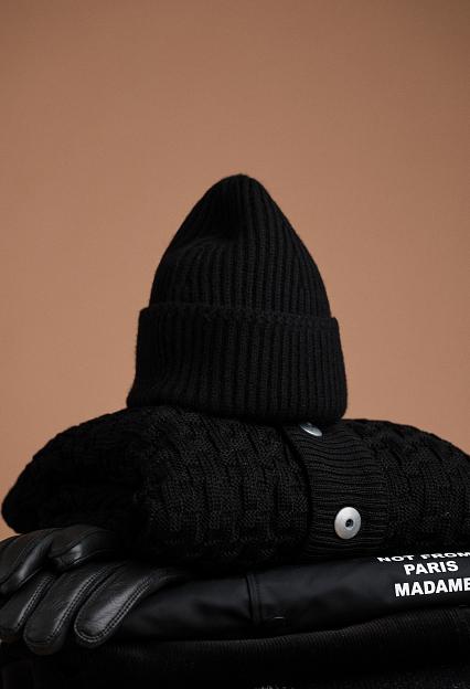 Yacaia Merino Cash Beanie Black