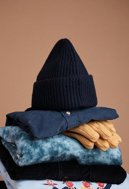 Yacaia Merino Cash Beanie Navy