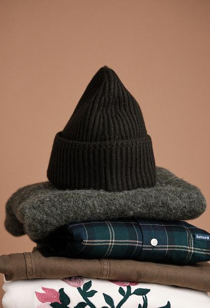 Yacaia Merino Cash Beanie Dark Green