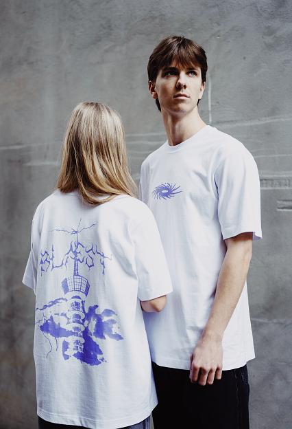 Blæst x Retro Dark Clouds Tee White M