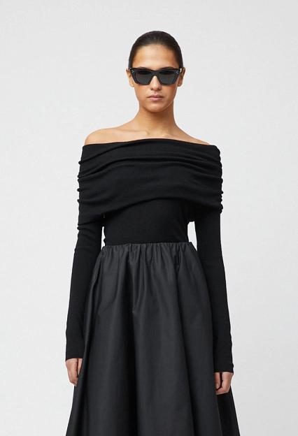 FWSS Off Shoulder Knit Top Black