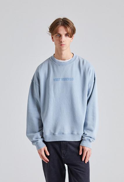 AXEL ARIGATO Distort Washed Sweatshirt Steel Blue