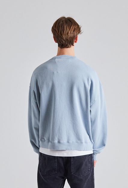 AXEL ARIGATO Distort Washed Sweatshirt Steel Blue