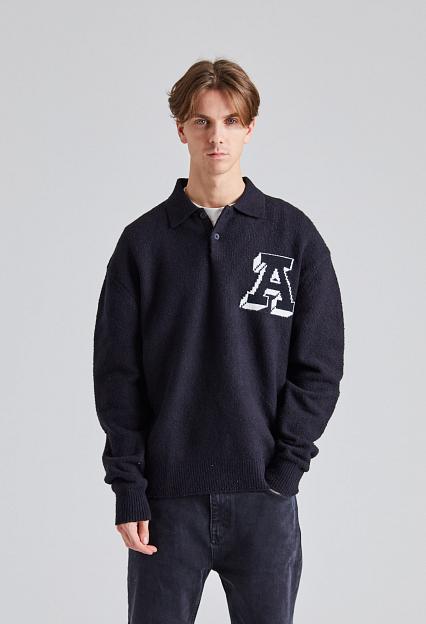 AXEL ARIGATO Team Polo Sweater Black