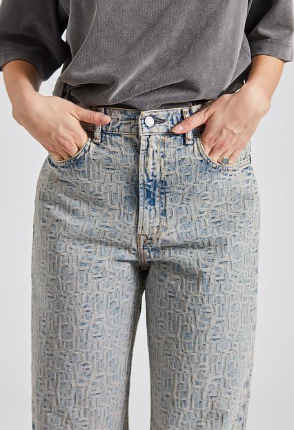 Acne Studios 2022 jeans full length, wide leg, Monogram Blue/Beige 