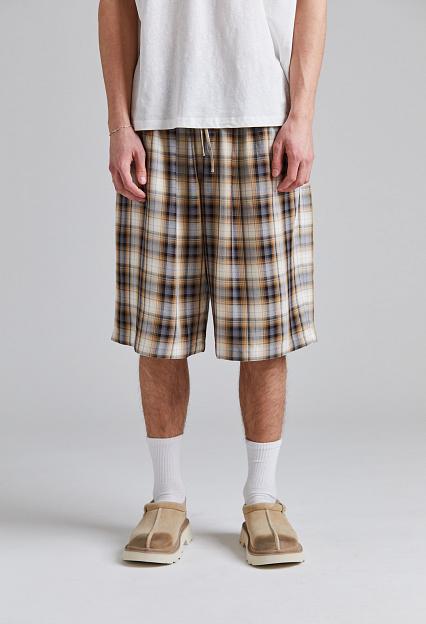 Acne Studios Check Shorts FN-UX-SHOR000040 Beige/Black