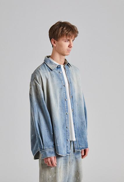 Acne Studios Denim Button-up Shirt FN-UX-SHIR000058 Light Blue