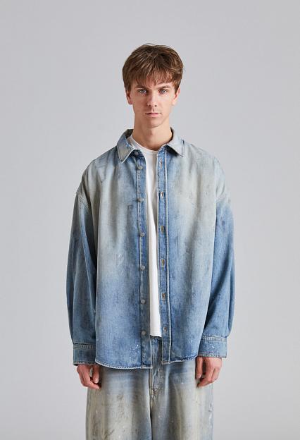 Acne Studios Denim Button-up Shirt FN-UX-SHIR000058 Light Blue