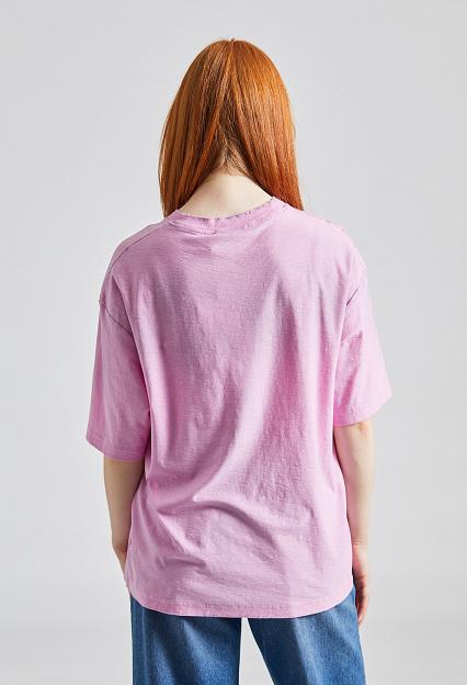 Acne Studios Logo T-shirt Relaxed Fit Cotton Candy Pink FN-UX-TSHI000013