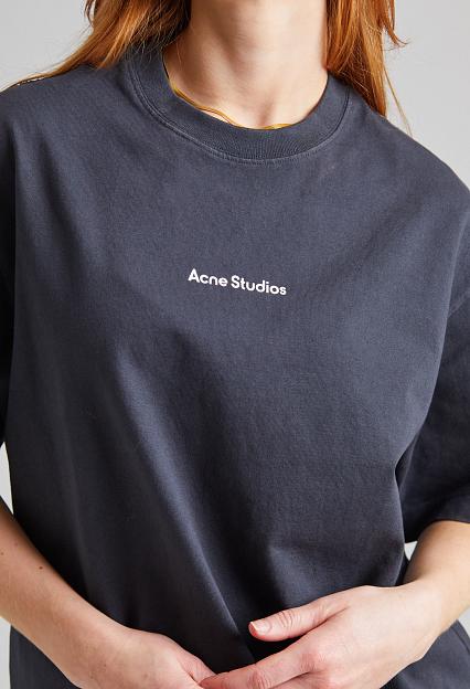 Acne Studios T-Shirt Stamp Logo Black FN-UX-TSHI000051