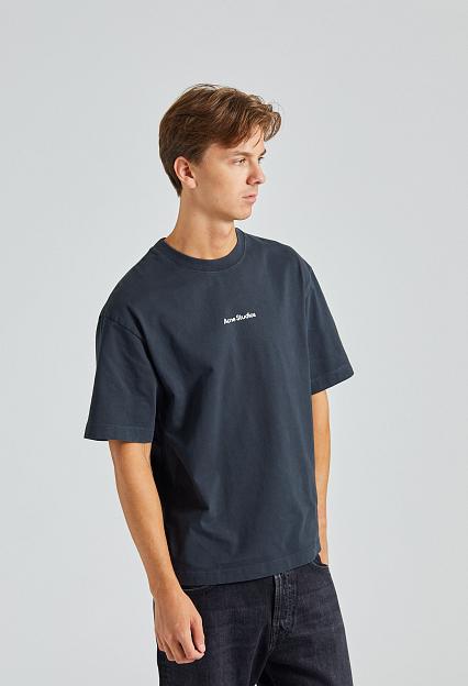 Acne Studios T-shirt Stamp Logo - Relaxed Fit FN-UX-TSHI000051 Black